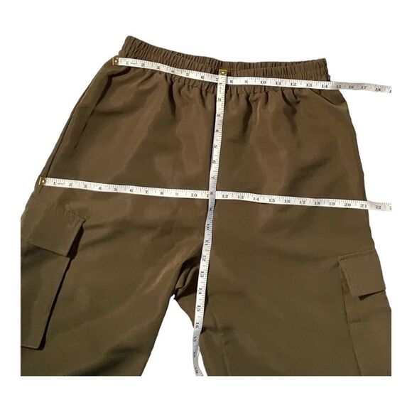 SHEIN Women’s EZwear Solid High Waist Flap Pocket Cargo Pants - Picture 7 of 10